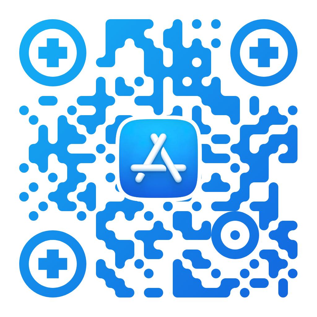 امسحي هذا الكود بكاميرا هاتفك لتحميل تطبيق دربيني من App Store